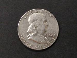 lot 101 image: 1962 D Franklin Silver Half Dollar...