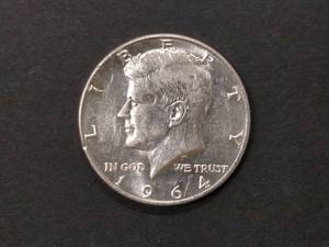 lot 110 image: 1964 D Kennedy Silver Half Dollar...