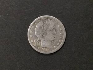 lot 118 image: 1914 D Barber Silver Quarter...