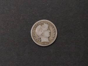 lot 126 image: 1906 Barber Silver Dime...