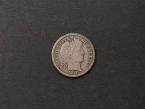 lot 132 image: 1916 Barber Silver Dime...