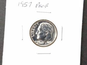 lot 133 image: 1957 Proof Roosevelt Silver Dime...