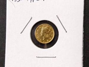 lot 1 image: 1851 Type I One Dollar Gold Coin (E...