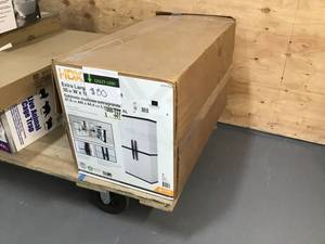 lot 6 image: HDX 35 in. W 4 Shelf Plastic Multi-Purpose Cabinet in Gray