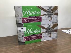 lot 7 image: Lot Of 2 Hunter Designer Series Highbury 2 Ceiling Fan 52in