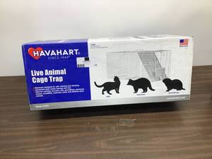 lot 12 image: HaveaHeart Large 1-Door Professional Live Animal Cage Trap for Raccoon, Opossum, Groundhog, and Feral Cat