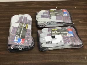 lot 24 image: Lot Of 3 (3-Pack) Firm Grip Suede Leather Palm Gloves