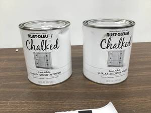 lot 30 image: Lot Of 2 Rust-Oleum 30 oz. Linen White Ultra Matte Interior Chalked Paint
