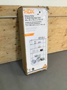 lot 37 image: HDX 6-Shelf Storage Unit 48x18x72