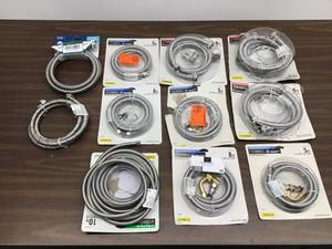 lot 38 image: Mixed Lot Of Everbilt And GE Various Length Dishwasher And Washer And Dryer Line