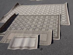 lot 9 image: Set Of 4 Sonoma IndoorOutdoor Area Rugs