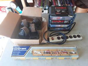 lot 34 image: 4-Steel Casters, Hardware Organizers, Multi Plug