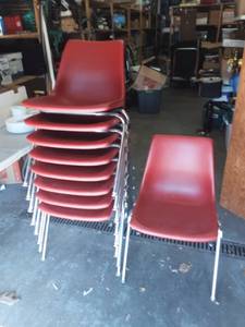 lot 7 image: 9-Kruger Commercial Stacking Chairs