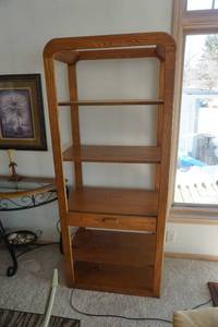2 - Wood Upright Display Cabinets