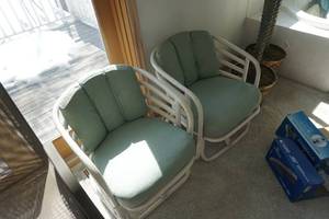 Set of 2 - Round Patio Chairs