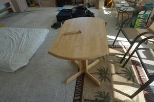 Wood Dining Table With Fold Down Sides