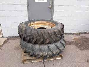 lot 53 image: (2) 13.6-28 Tractor Tires - Nice Condition, No Dry Rot, Little Use