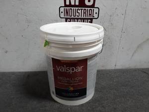 lot 79 image: 5 Gallon VALSPAR Medallion Paint and Primer - Semi Gloss Exterior (S36)