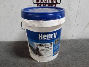lot 85 image: 4.75 Gallon Henry Dura-Brite WHITE Elastomeric Roof Coating - Covers Approx. 100 sq. ft. per Gallon (S36)