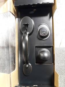 lot 87 image: ProSource Entrance Door Handset - Aged Bronze Finish (S38)