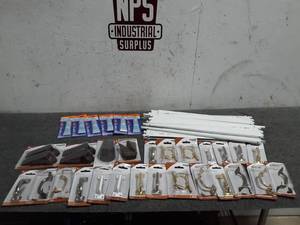 lot 91 image: Large Lot of Door Handles, Door Stops, Contact Cement and 20 Shelf Brackets (S38)