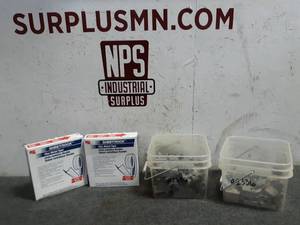 lot 113 image: 2 Boxes Flex Metal Drywall Tape and 2 Buckets Drywall Corner Brackets 12 and 58 (S39)