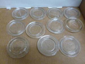 lot 129 image: Vintage Glass Canning Lids