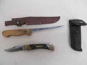 lot 24 image: schrade old-timer knife,vintage fillet knife
