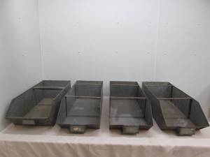 lot 66 image: vintage Sioux steel co metal bins