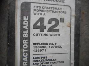 lot 11 image: 2 Lawnmower Blades