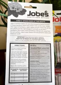 Lot of 4 Packages (200 Sticks Total) - Jobes Fertilizer Spikes for Flowering Plants