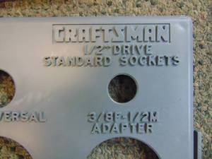 lot 44 image: Craftsman Socket Organizer