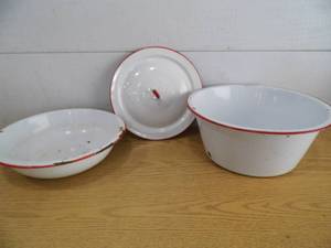 Red and White Enamelware