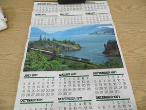 2 Burlington Northern Calendars