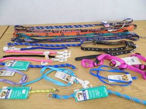 Assorted New Leashes and Collars