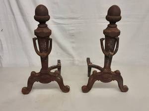 lot 10 image: Pair Of Andirons