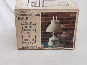 lot 28 image: Vintage Oil Lamp (As New In Box)