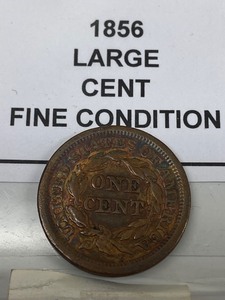 lot 2 image: 1856 Large Cent