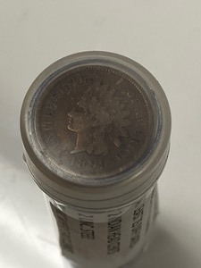 lot 28 image: Roll Of Wheat Back & Indian Head Cents