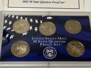 lot 33 image: 2002 U.S. Mint Silver Proof Set