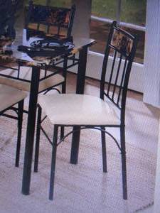 lot 12 image: 2 Faux Marble Dining Chairs open bo...