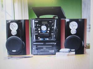 lot 53 image: Music System with 3-Speed Turntable...