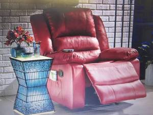 lot 60 image: Overstuffed Recliner with Massage o...