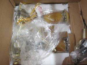 lot 70 image: Set of 2 Goldenrod Touch Lamps open...