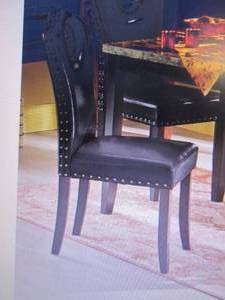 lot 80 image: Nailhead Dining Chair open box Reta...