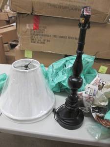 lot 99 image: Pair of Table Lamps open box Retail...