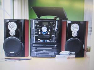 lot 108 image: Music System with 3-Speed Turntable...