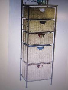 lot 117 image: Tower Storage with Baskets open box...