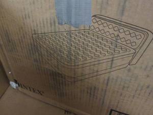 lot 137 image: Intex AirBed  with Headboard  Queen...
