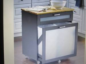 lot 146 image: Mobile Trash Cabinet open box Retai...